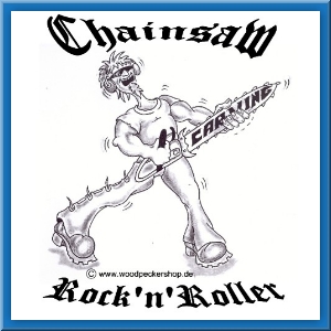 Aufkleber Chainsaw Rock n Roller